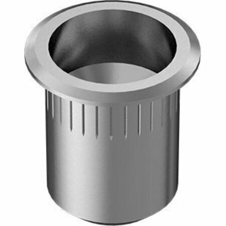 BSC PREFERRED 18-8 Stainless Steel Heavy-Duty Rivet Nut 3/8-16 Internal Thread .027-.15 Material Thickness, 5PK 97467A728